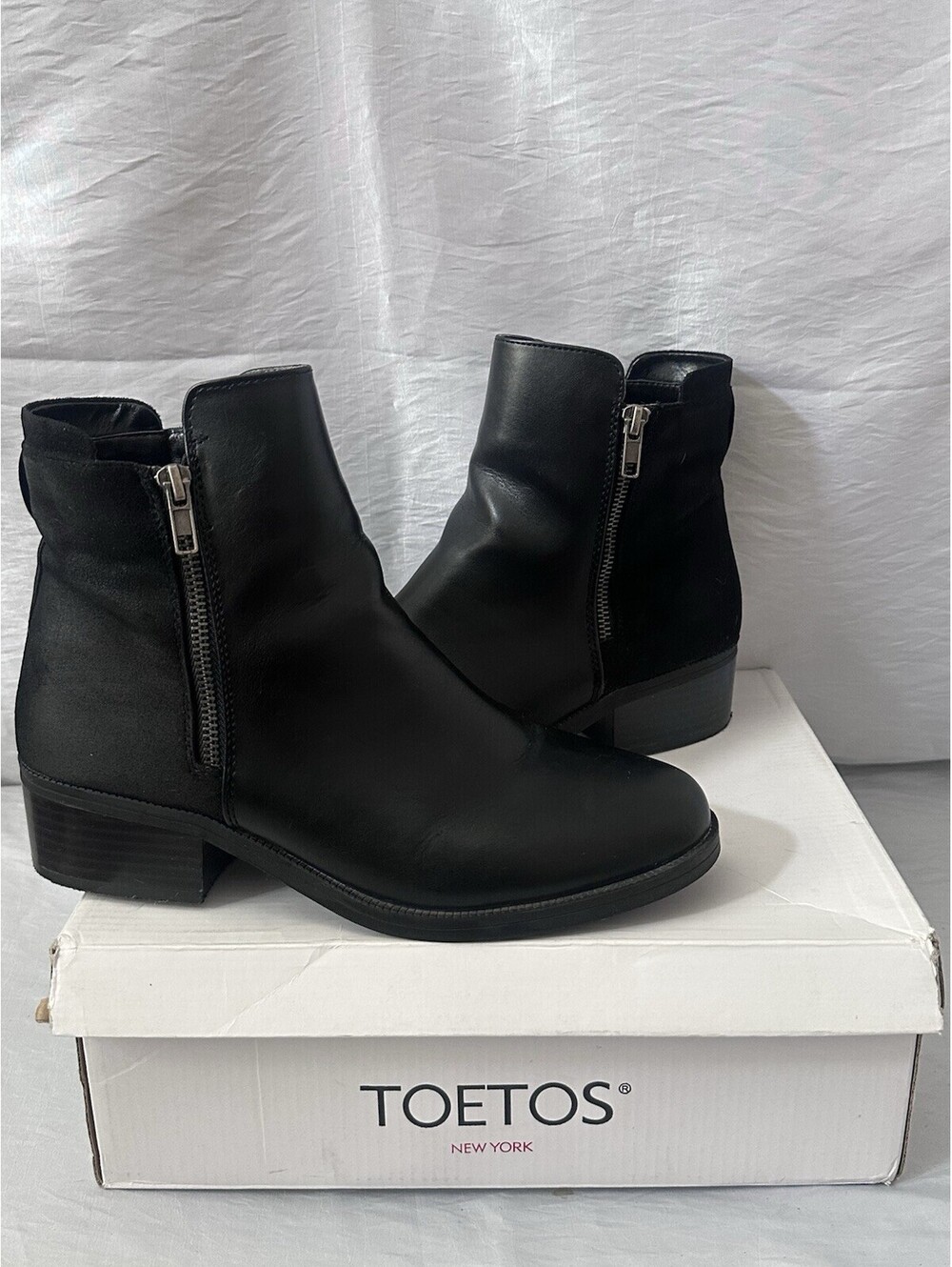 ToeTos New York Alexis 01 Zip Up Chelsea Style Boots 9M Excellent Condition